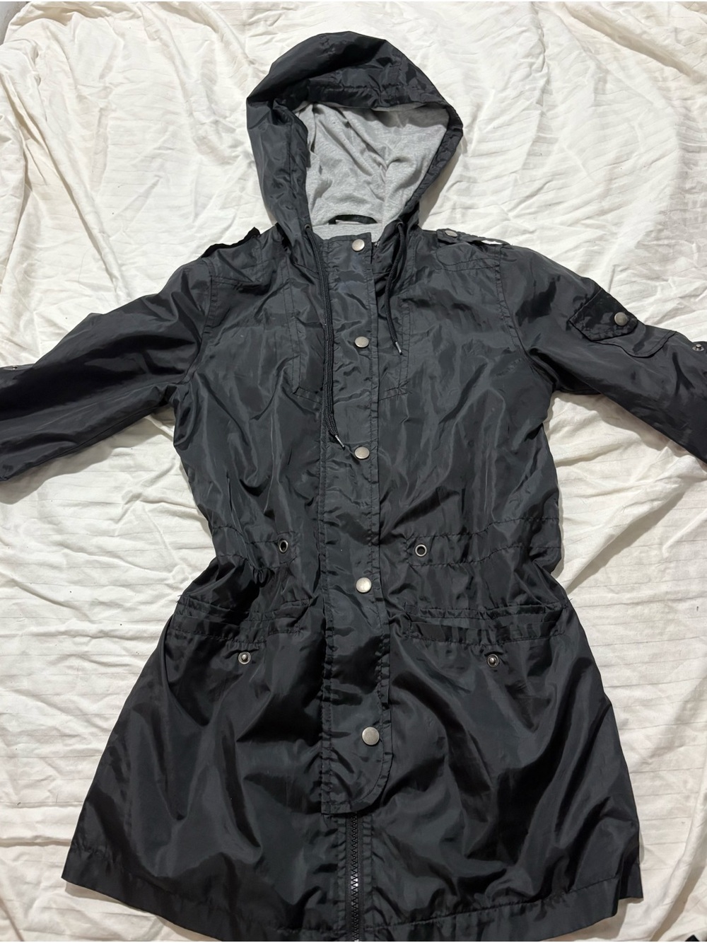 Mossimo Women’s Black Hooded Water Resistant Jacket